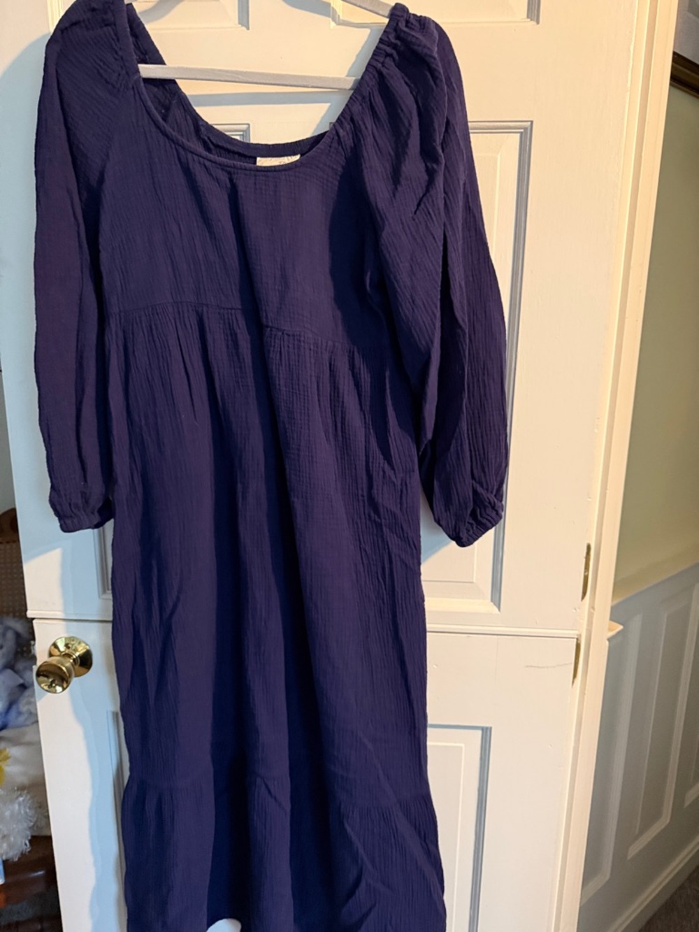 Universal Thread Navy Textured Scoop Neck Dress